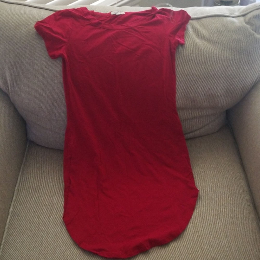 Red t shirt dress